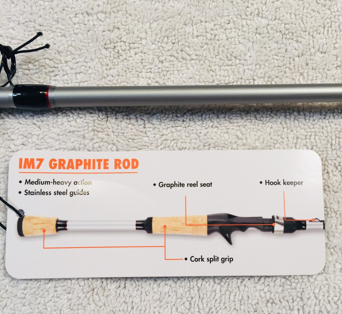 NEW Ozark Trail Gen 2.0 Med/Heavy 2Pc 7′ Fishing Casting Rod Model OT70MHBC-2