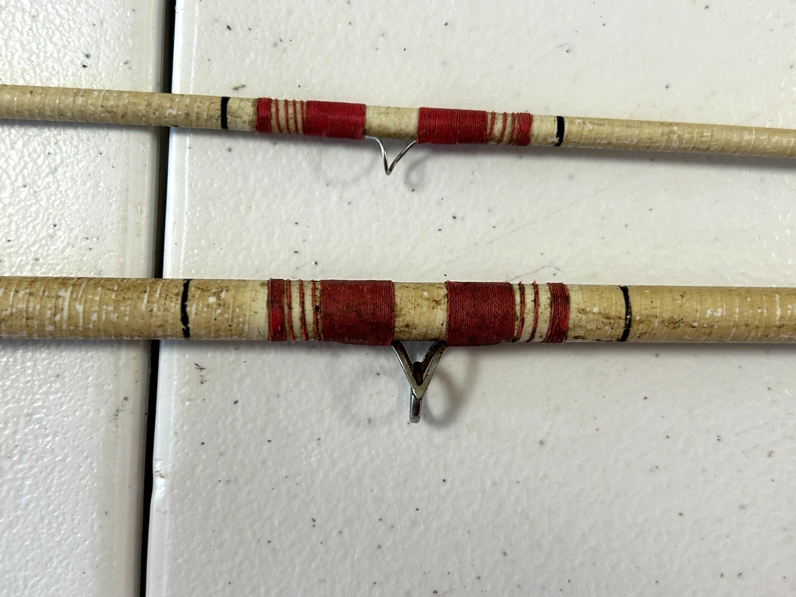 Vintage South Bend White Knight Fiberglass Fly Fishing Rod , 97″. 2 Piece