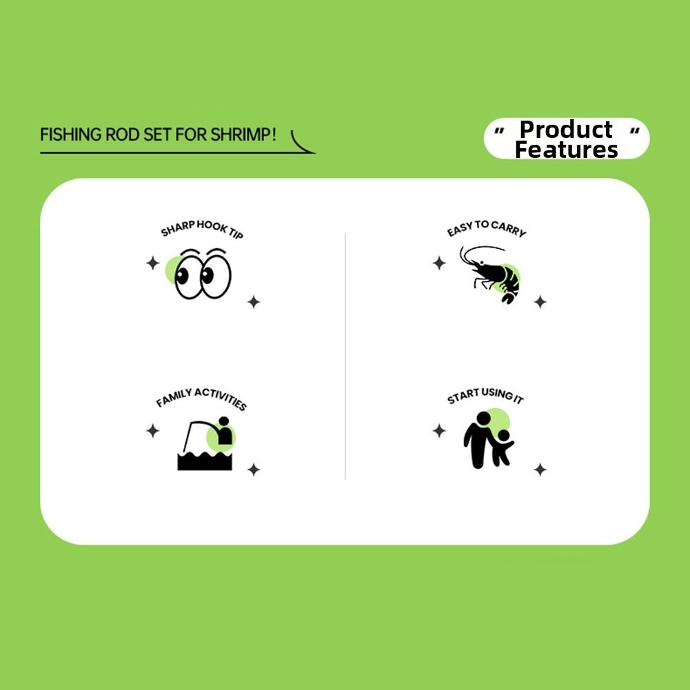 Lightweight Shrimp Fishing Rod 60g for Children and Adult Freshwater Use