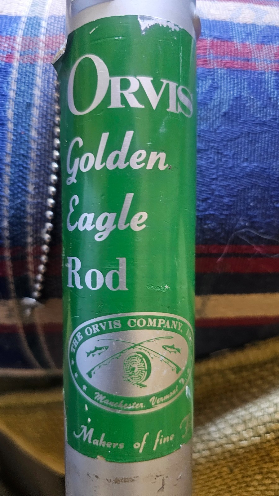 orvis golden eagle fly rod HCF (7) 8ft. 2 piece with tube and sock