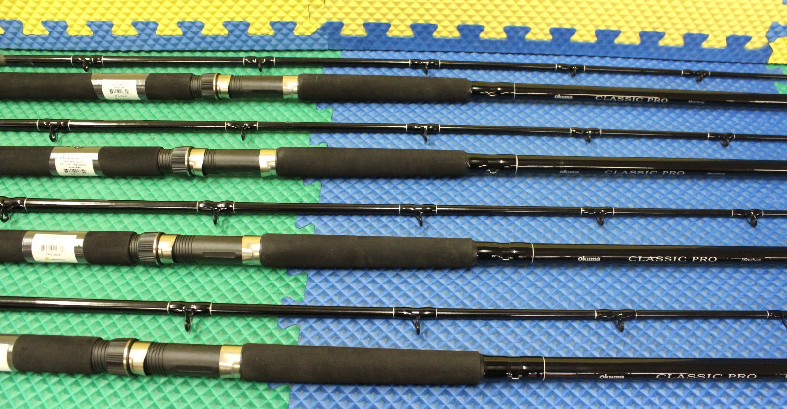 Okuma Classic Pro 10′ 0″ Mooching Rod Chartreuse Tip CPM-10M-CT 4-Pack!