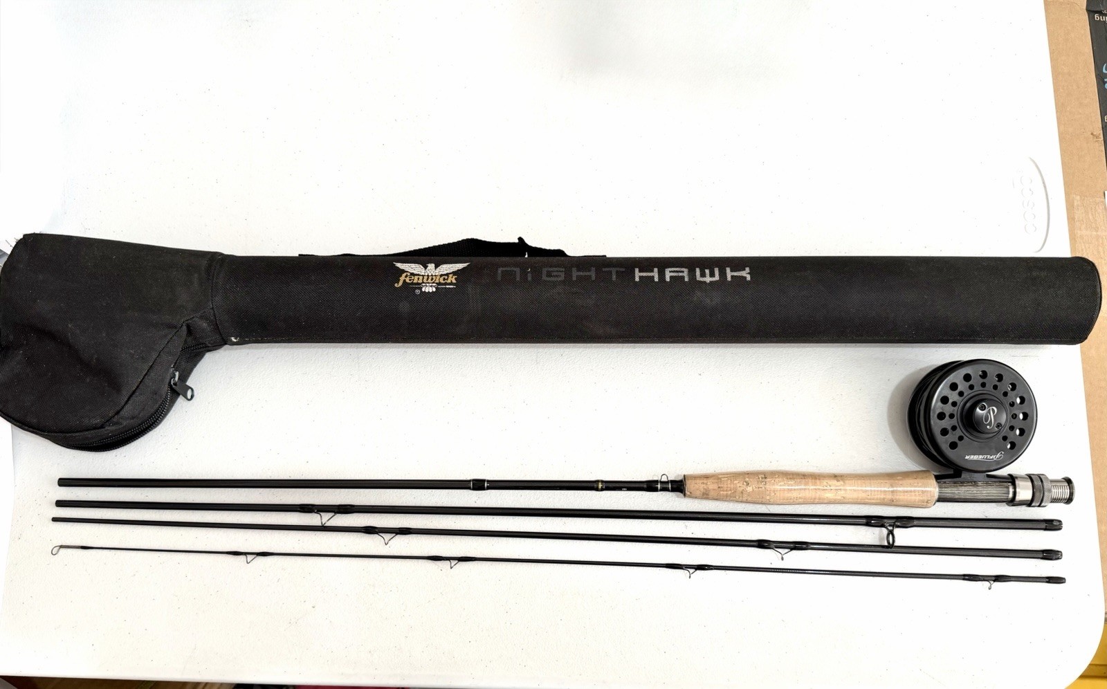 Fenwick Nighthawk 9′ #5 Fly Rod And Reel 5WT Combo W/ Case