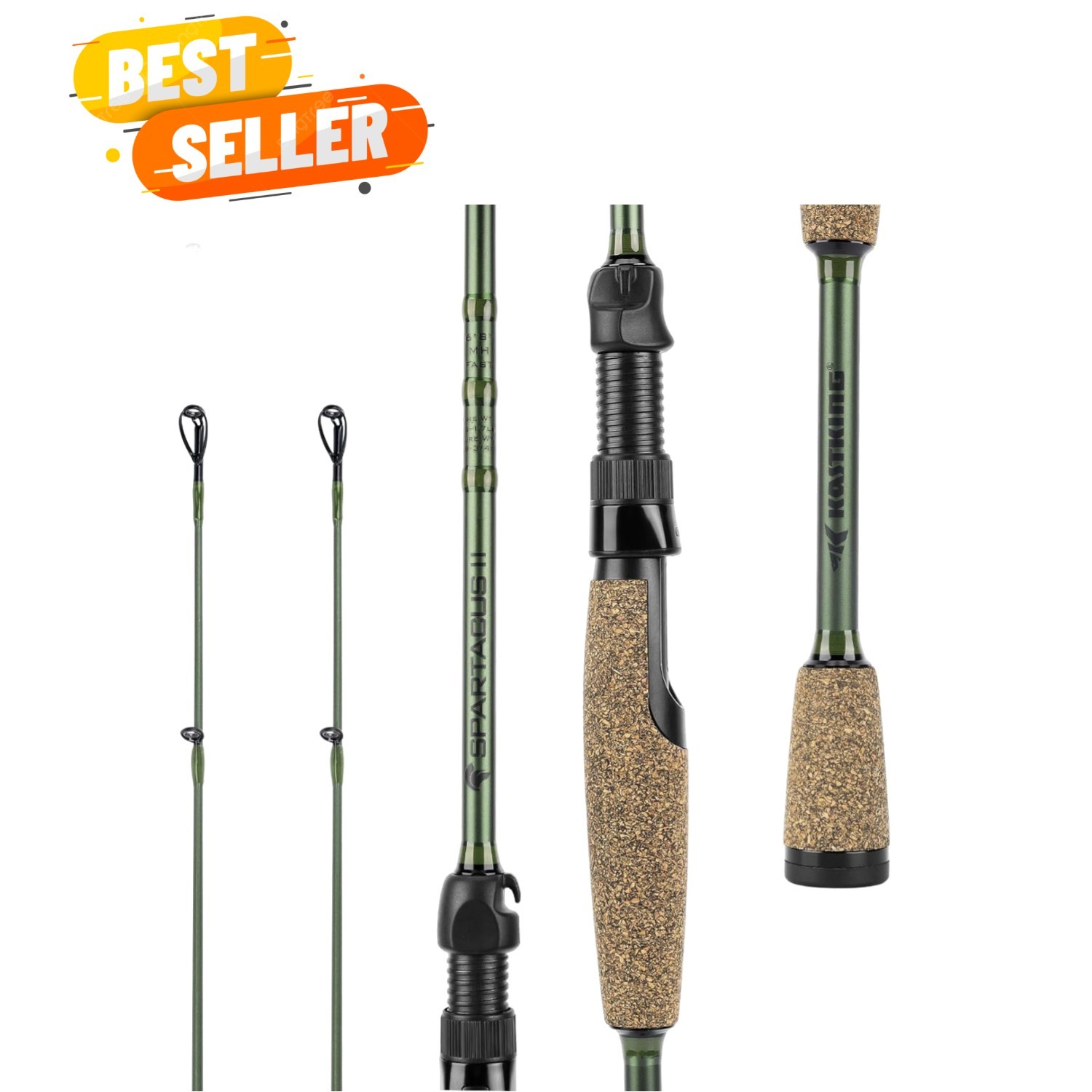 Spartacus II Fishing Rods – IM6 Graphite Blanks Casting & Spinning Rods, 2-Pi…