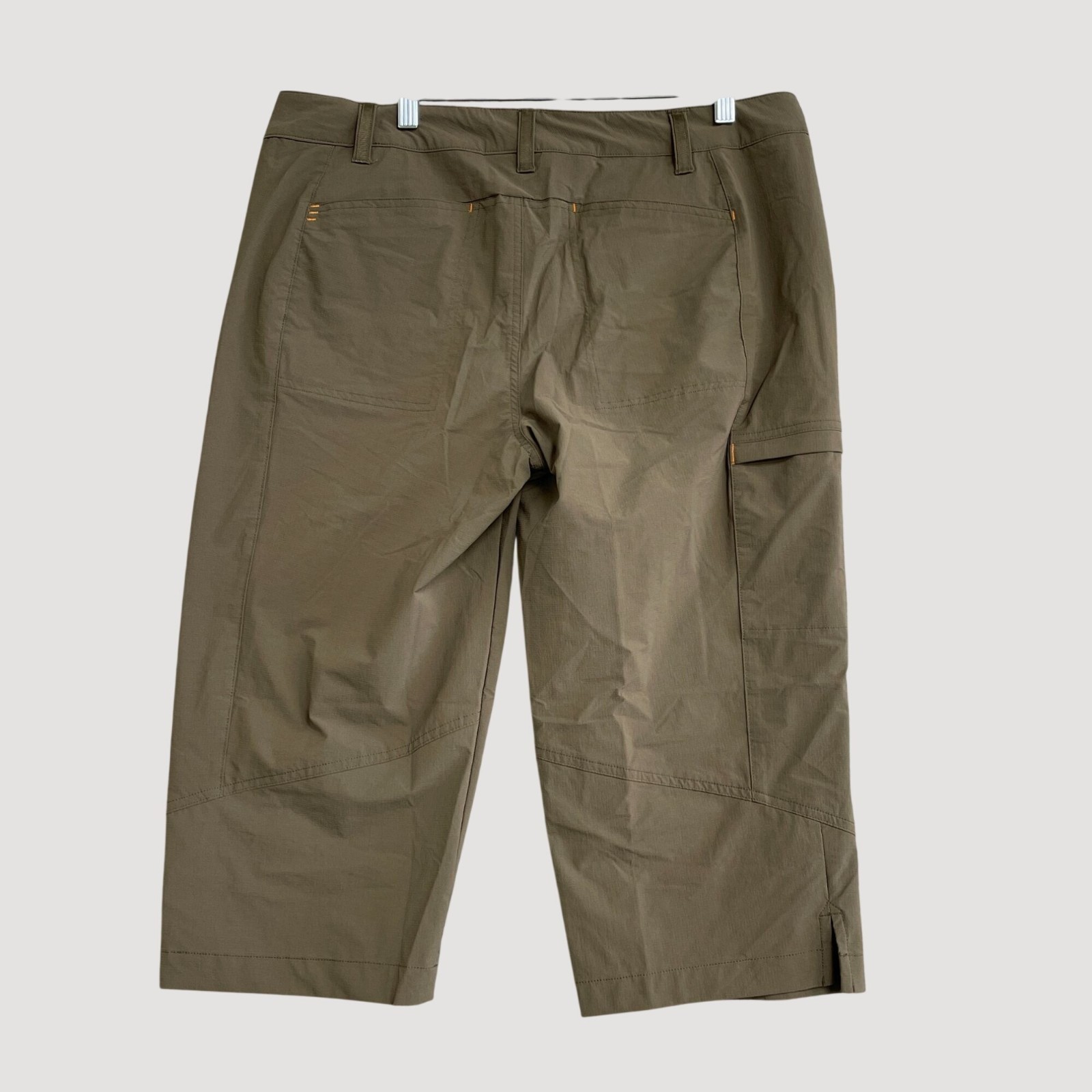 Orvis Women’s Size 14 Brown Nylon Stretch Capri Pants Outdoor Hiking P0286