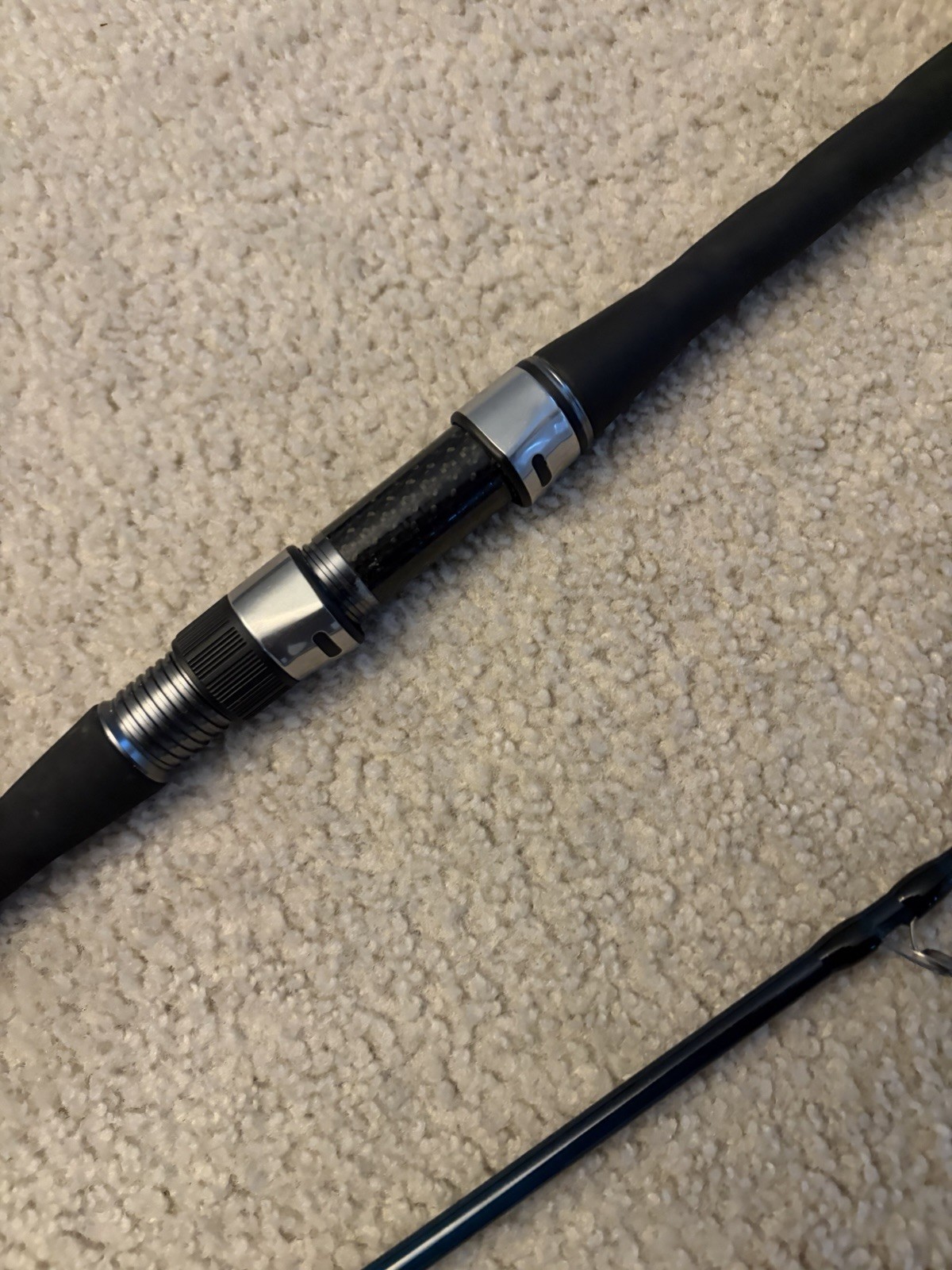 (Used) (Missing Guide) Tsunami Carbon Shield II Surf Spinning Rod 9’ 2 Piece