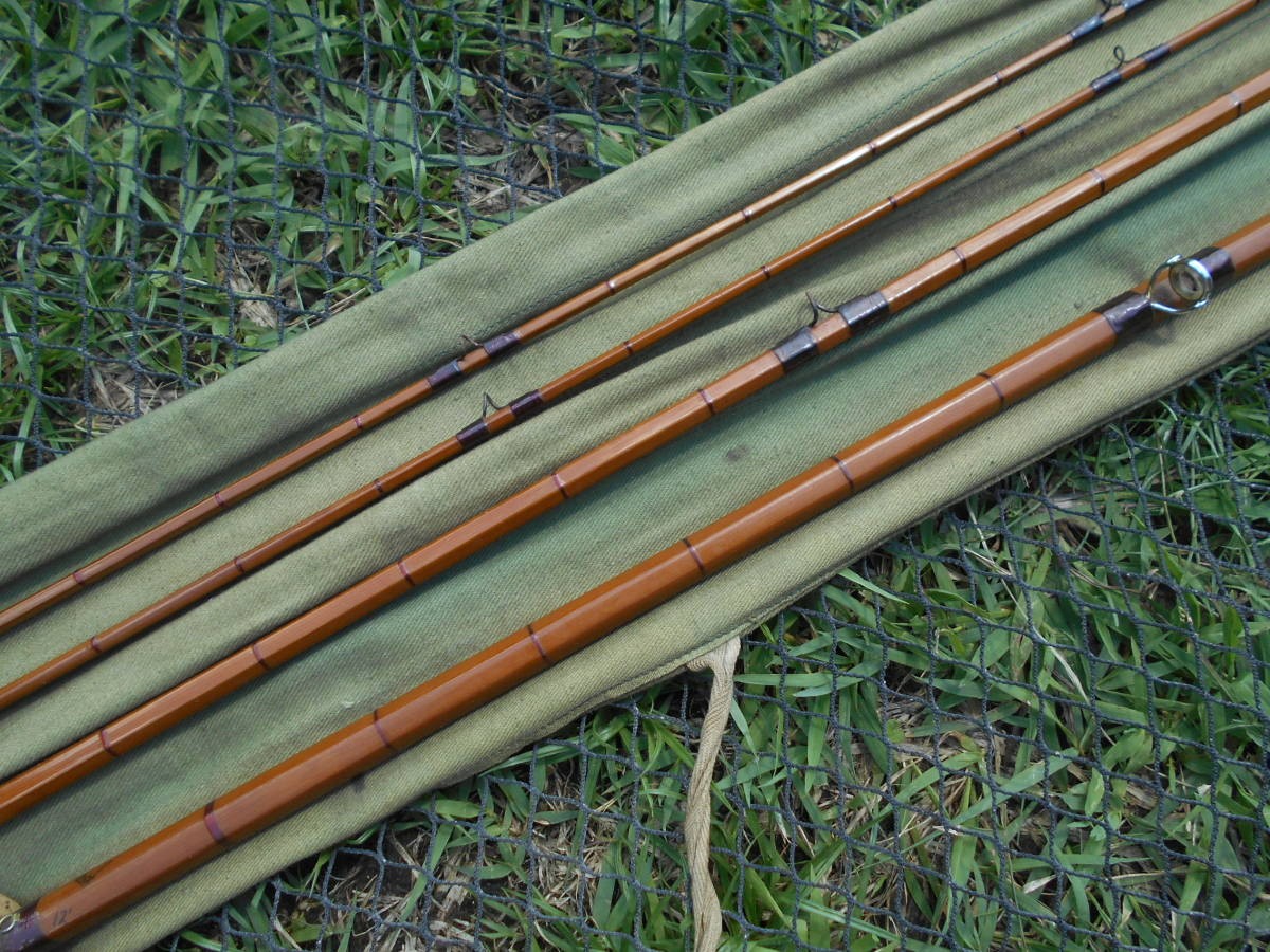 HARDY Bamboo Rod Double Handle 12’7″ 2 Tip Arthur Wood Fly Rod Fishing