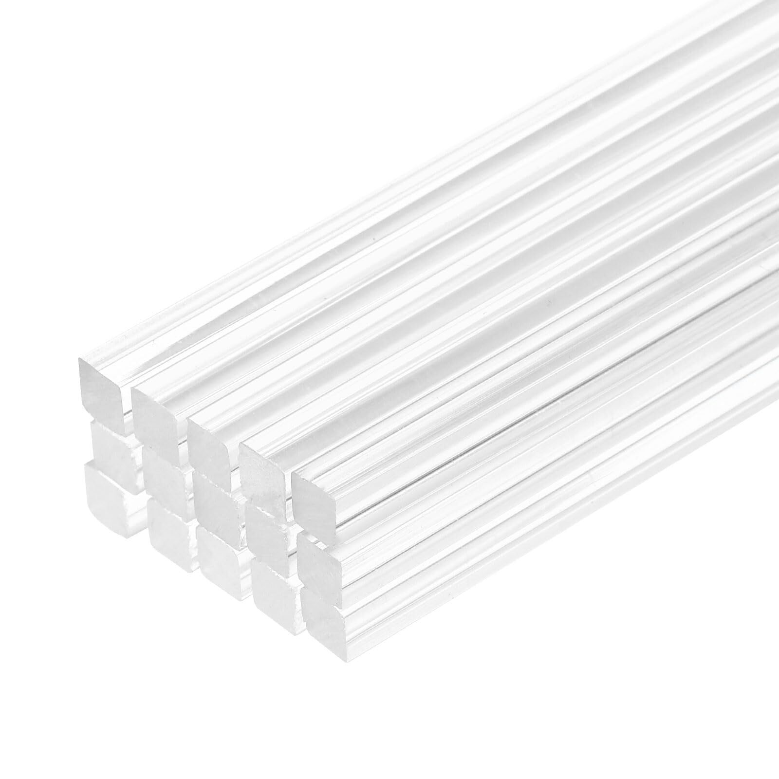 15pcs Acrylic Square Rods 3/16″ x 12″ Clear Acrylic Dowel Rods Sticks Acrylic…