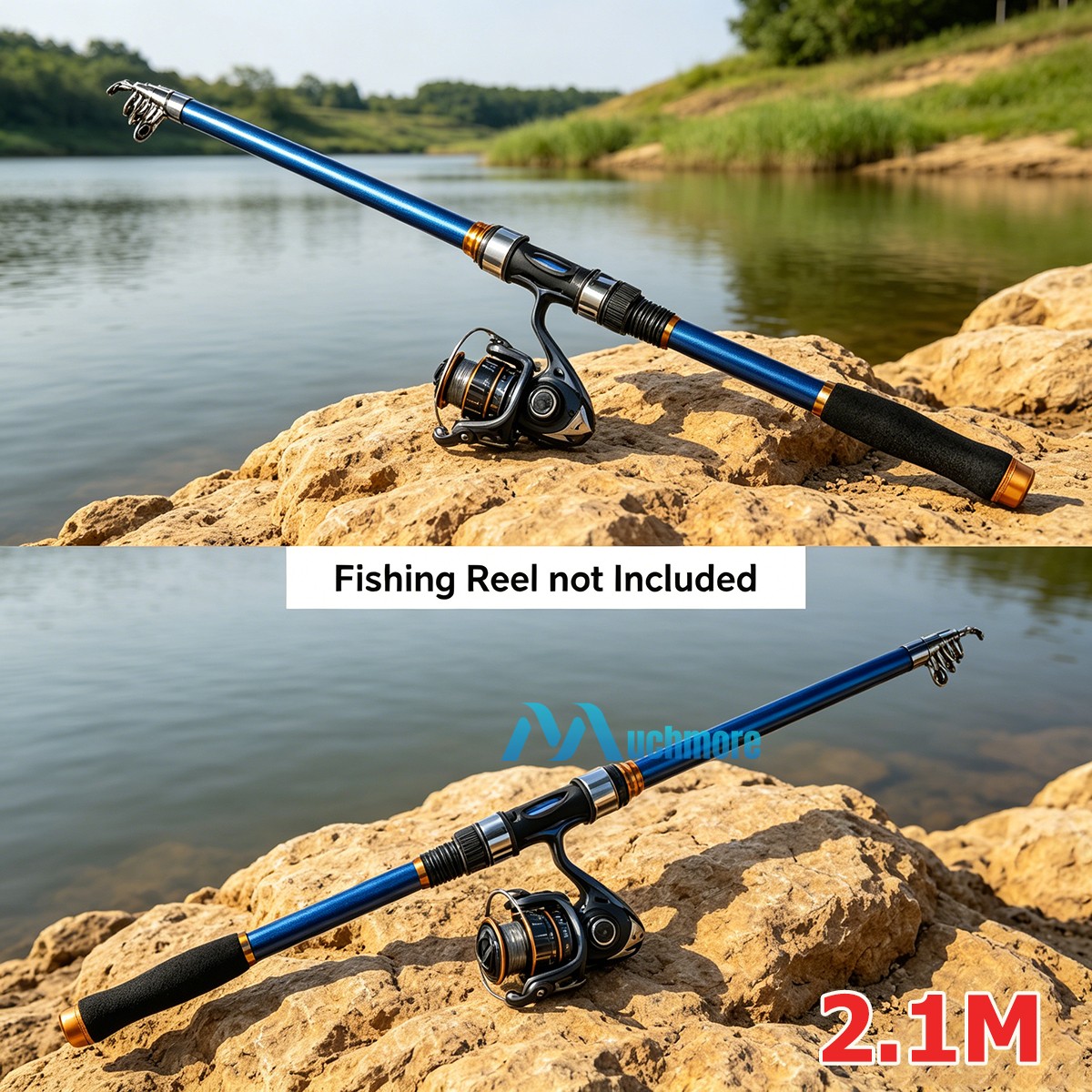 Carbon Fiber Telescopic Fishing Rod Portable Sea Saltwater Spinning Pole 20-30lb