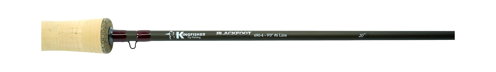 Kingfisher Fly Fishing Blackfoot Streamer Fly Rod 4 Piece – Comes with an Ext…