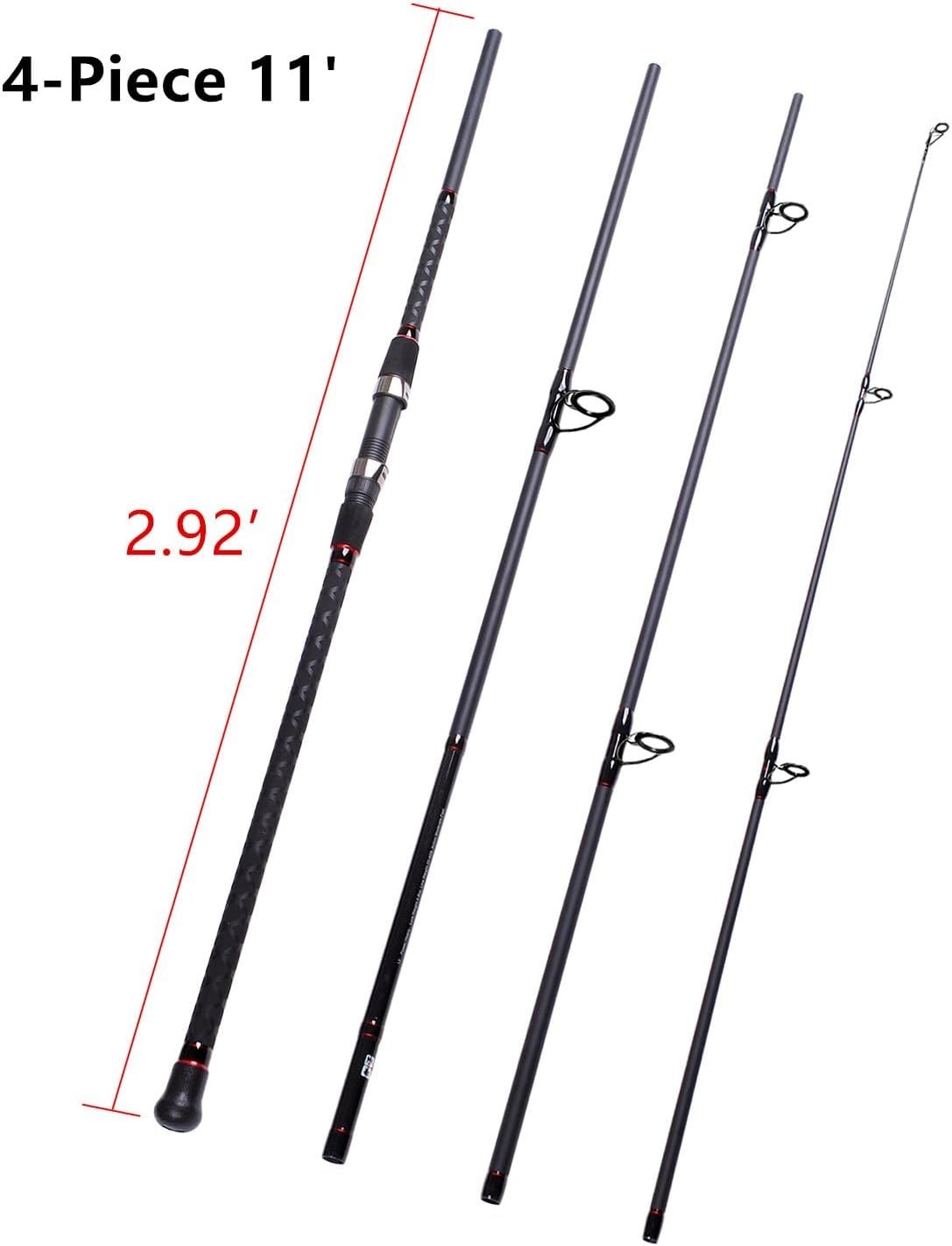 11ft Black Surf Spinning Rod – Lightweight, Durable, Travel-Friendly
