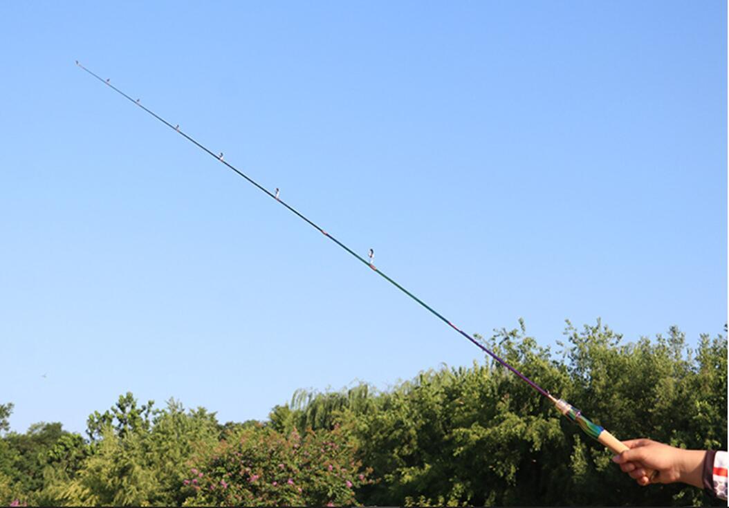 1.5M/1.68M/1.8M Carbon Fiber Fishing Rod Ultra Light Spinning Wooden Handle Rods