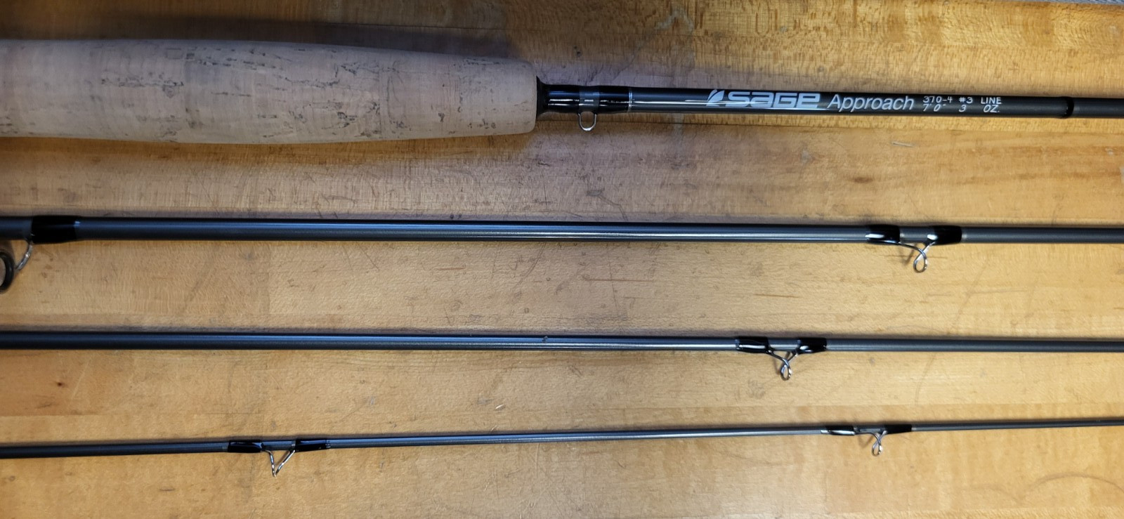 Sage Approach 370-4 7′ 3wt 4pc Fly Fishing Rod Graphite III Excellent condition
