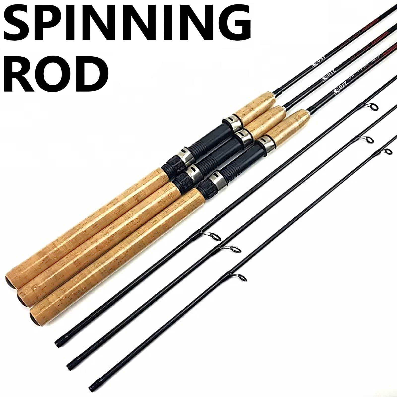 Fishing Spinning Rod Reel Carbon Portable Medium Heavy Fast Lightweight 7f 8f 9f