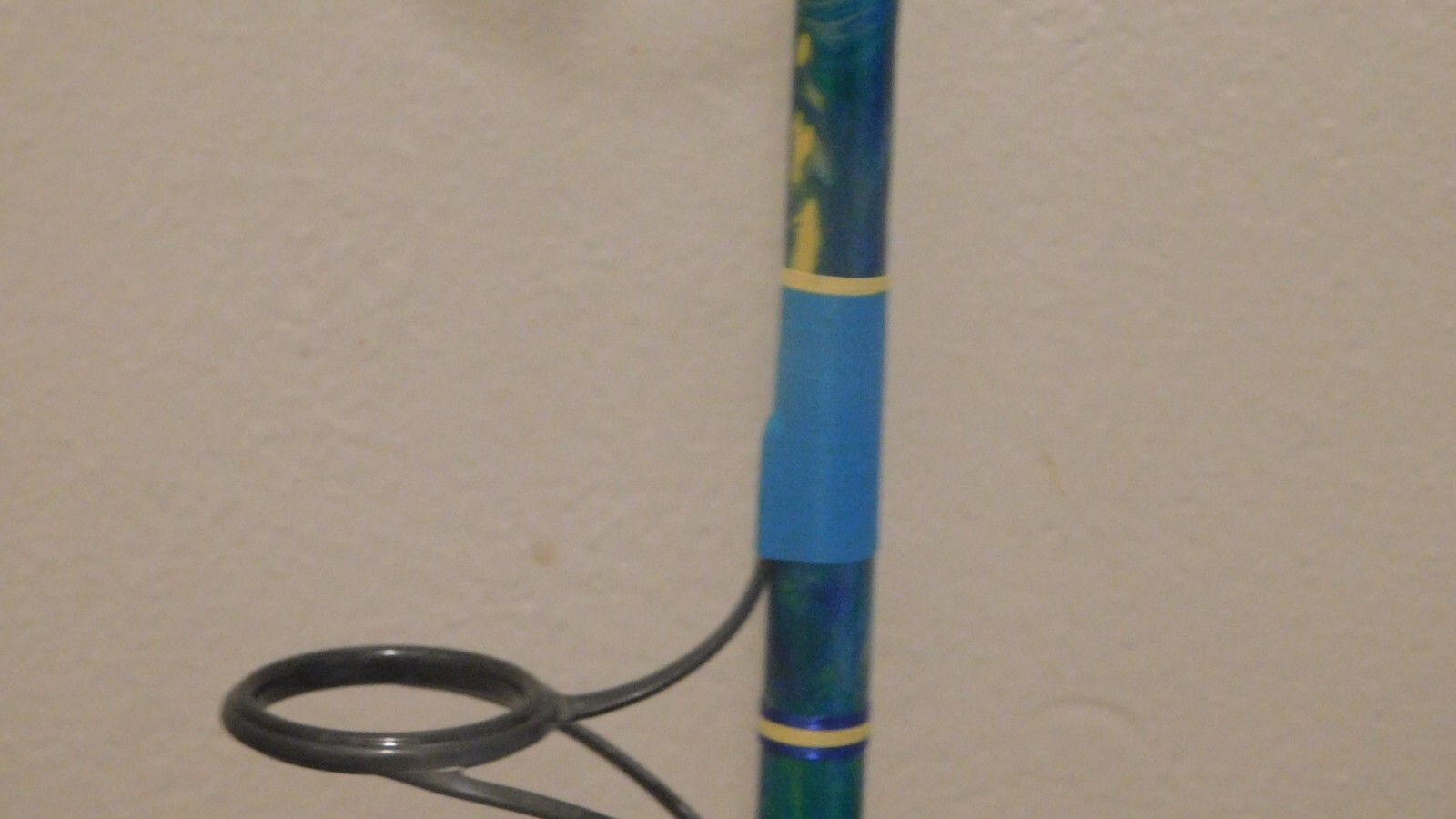 CUSTOM SPINNING ROD MAHI BLUE GREEN YELLOW MARBLE 25-50 LB FUJI GUIDES 7′ NEW