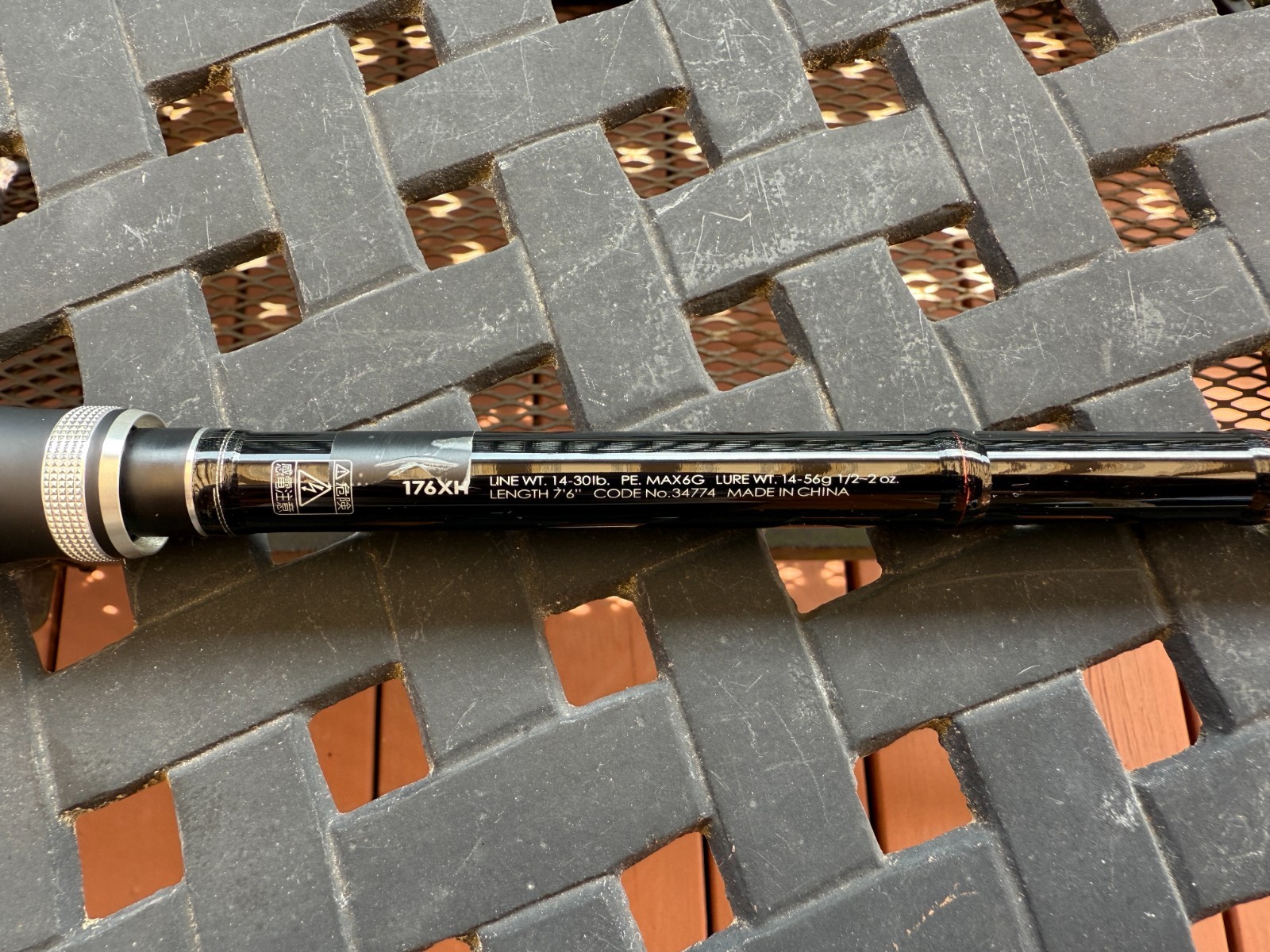 Shimano Poison Adrena 176XH (JDM), 7’6″, Ex Heavy, Fast, 14-30lb, 1/2-2oz, Cast