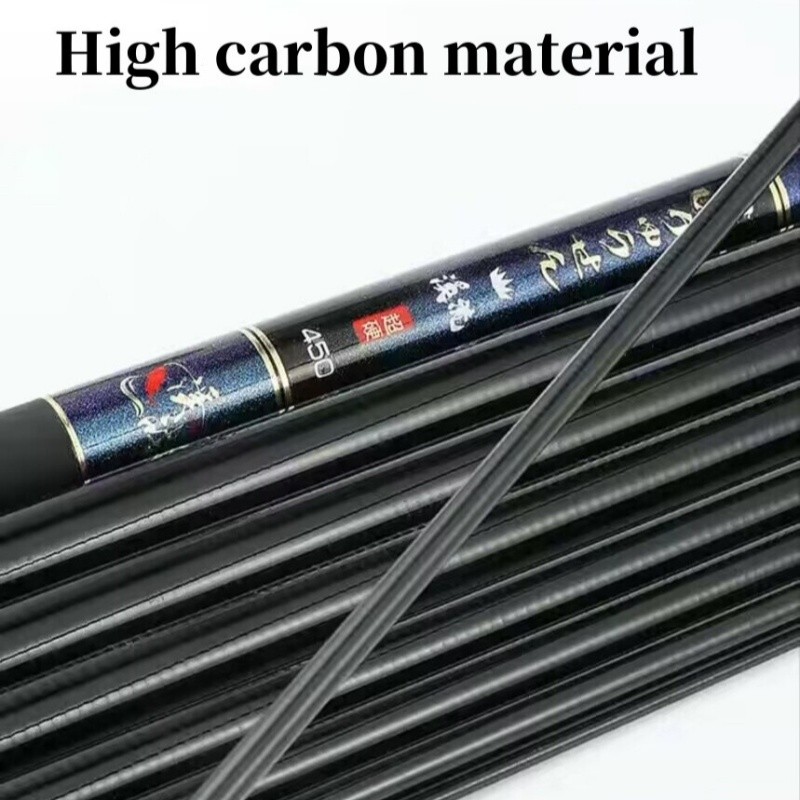 3.6M -10M Carbon Fiber Fishing Rod Telescopic Ultra-light Hard Pole Stream Rods