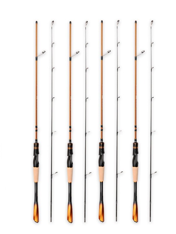 Trout Fishing Rod Carbon Fiber Spinning/casting Rod Fishing Pole 2 Sections Fast