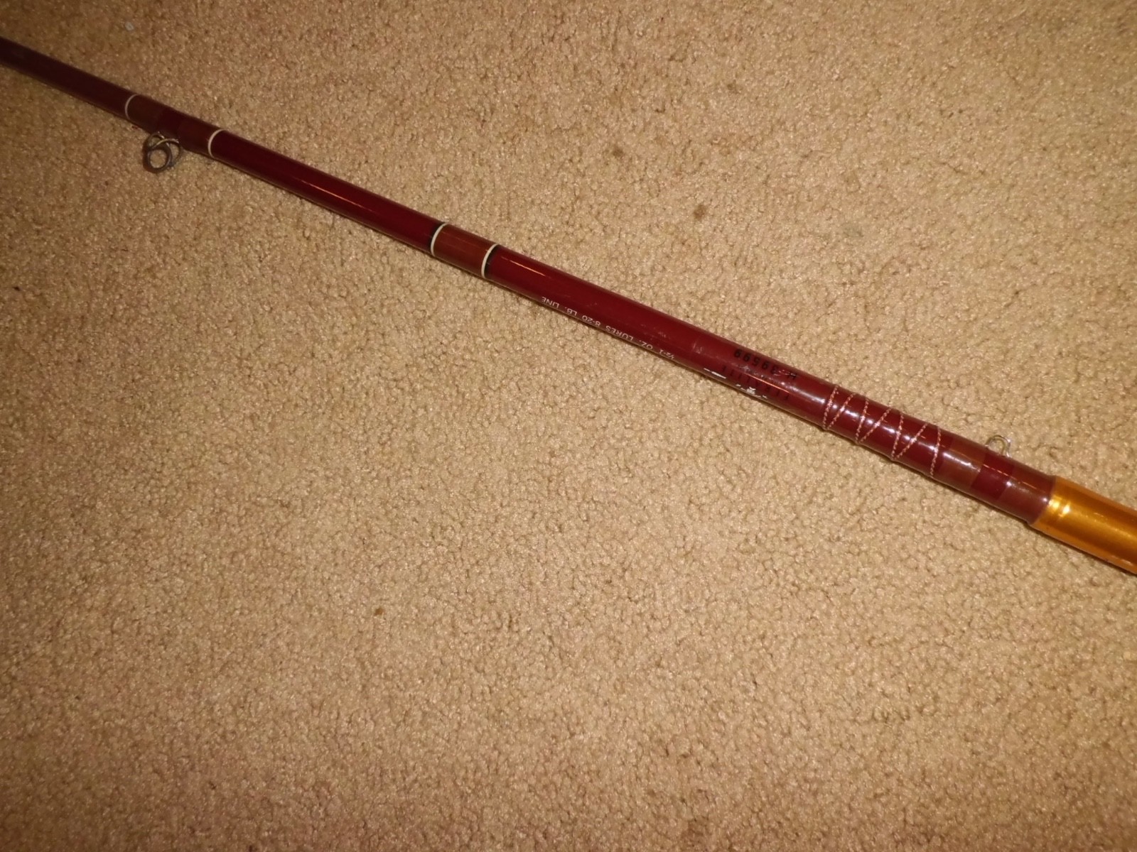Vintage FENWICK Feralite 1265 Baitcasting 6’6″ Rod- USA- 8-20lb test #H39559