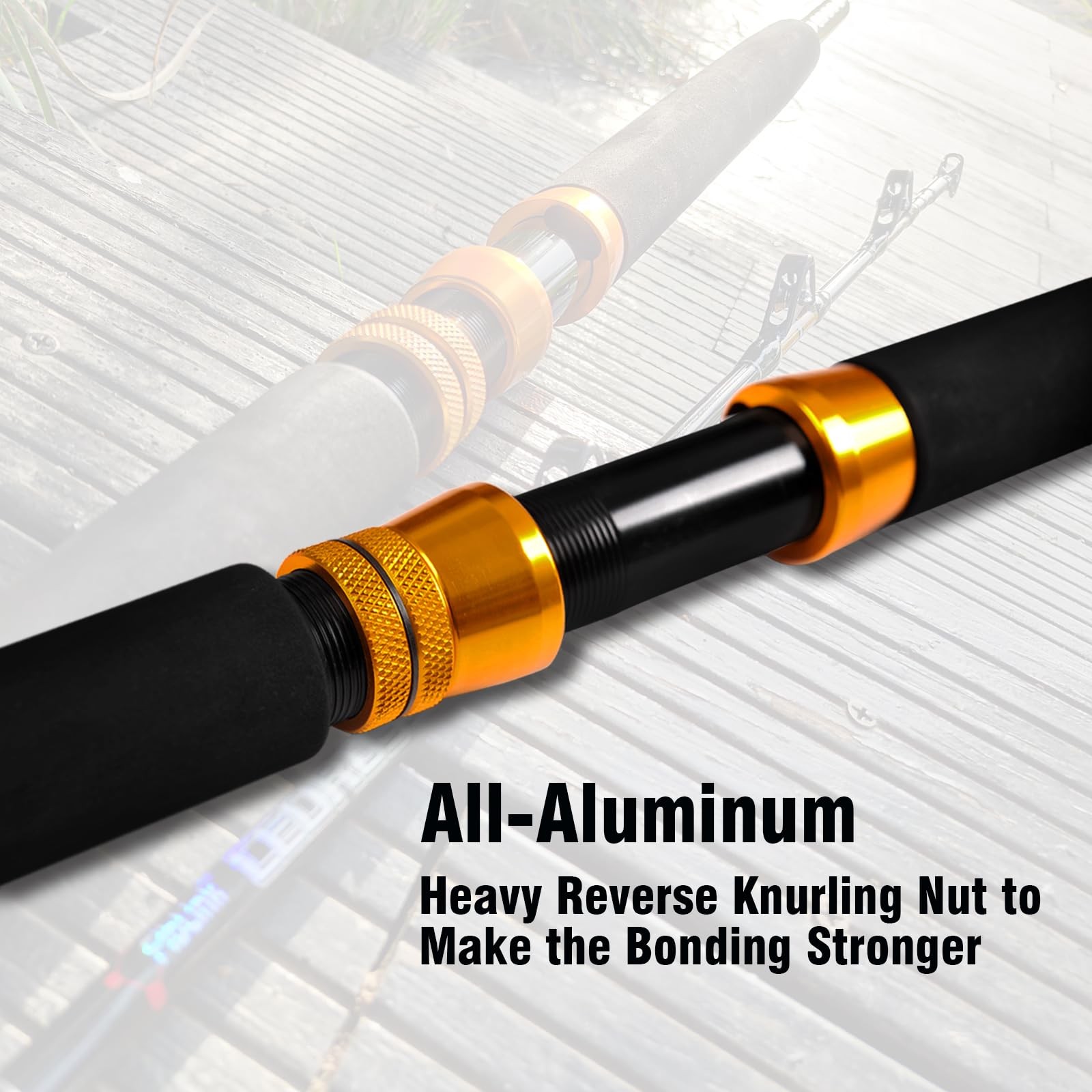 1-Piece Saltwater Offshore Heavy Trolling Rod Big Game Roller Rod Conventiona…