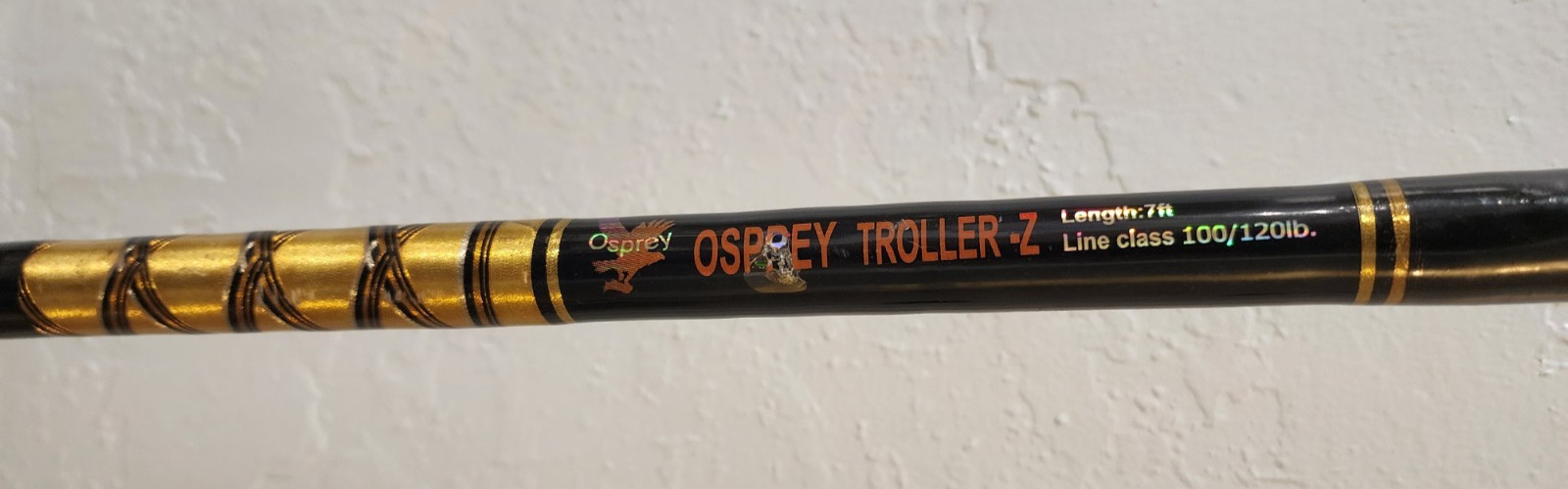 Osprey Troller-Z 7’ Black & Gold Trolling Rod – Big Game Saltwater – USED