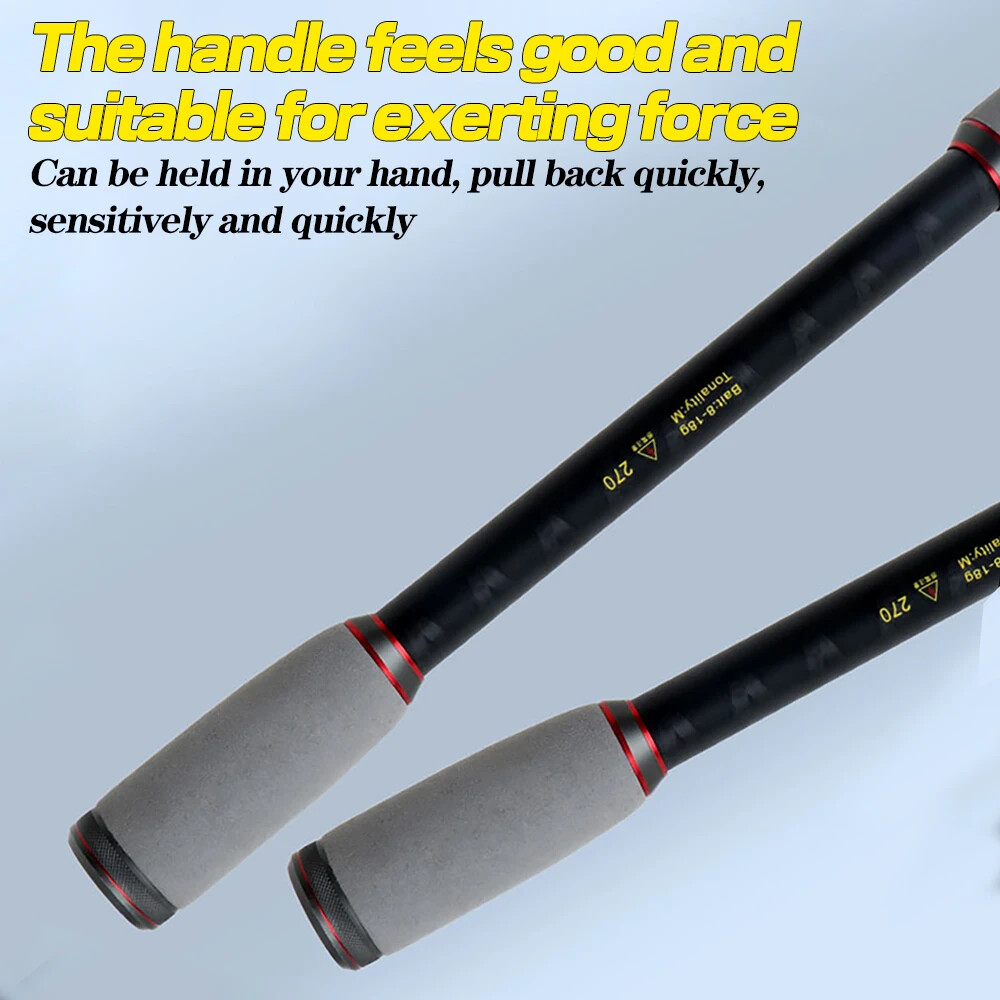1.8m-3.0m Telescopic Spinning Fishing Rods Carbon Fiber Lure Pole Bait WT 8-18g