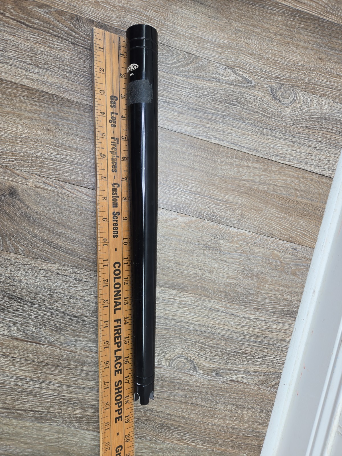 Aftco Black Aluminum Straight 18″ Butt – 1.25″ ID – Loose Part ONLY