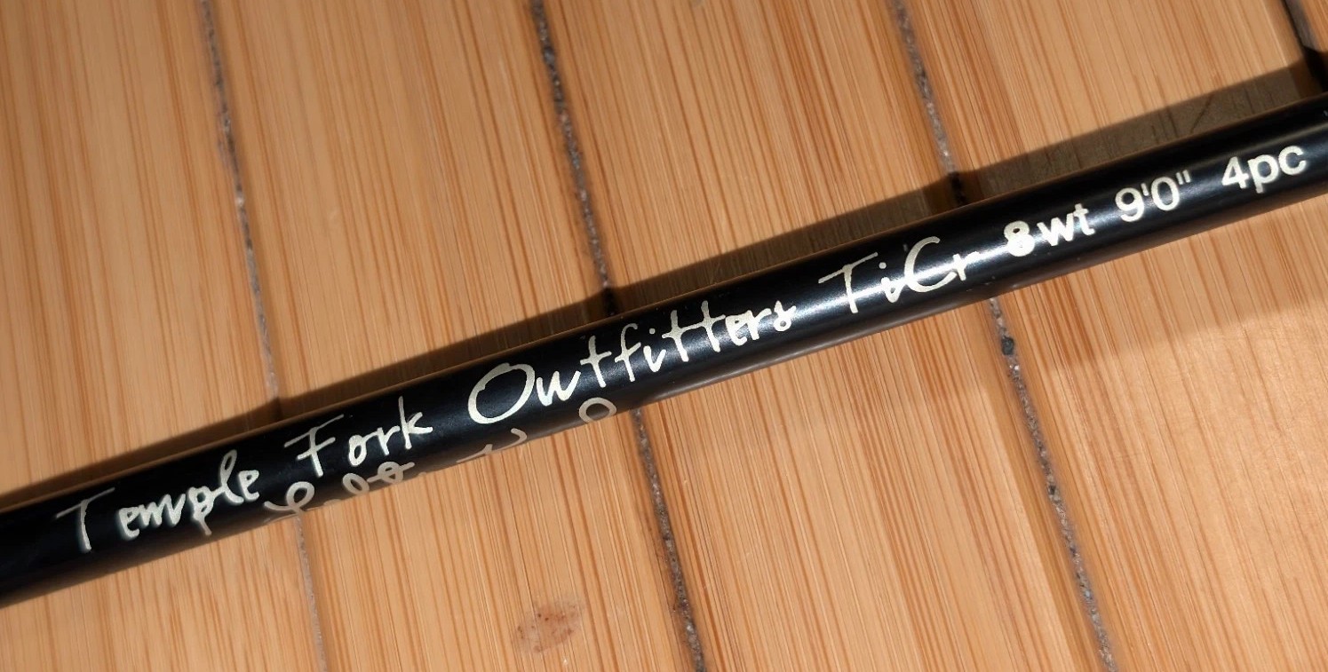 Temple Fork Outfitters TICR Lefty Kreh Fly Rod 9ft 8wt 4pc W/Mismatch Tube