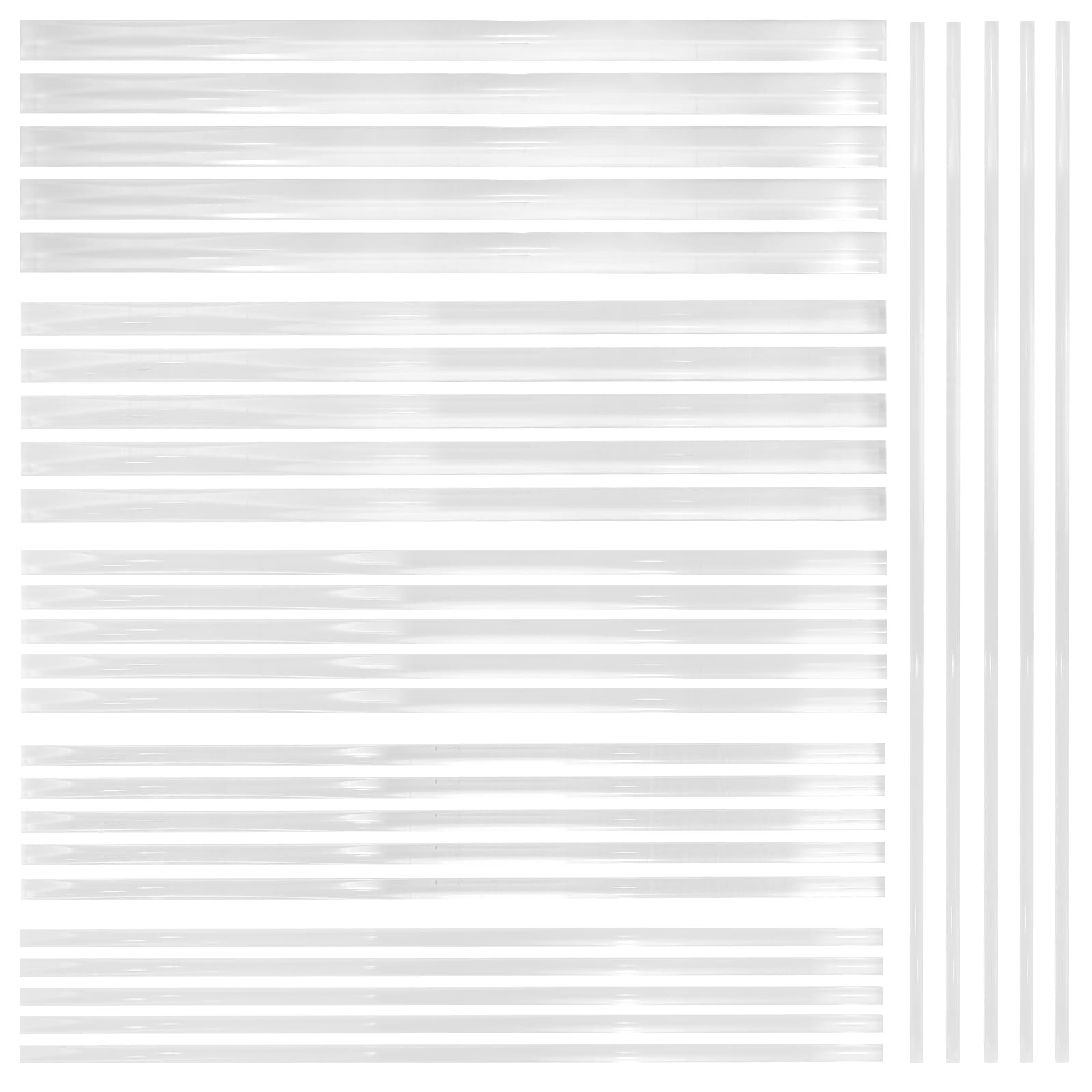 30 Pcs 8 Inch Acrylic Clear Rods Kit, 6 Sizes Clear Acrylic Dowel Rods Plasti…