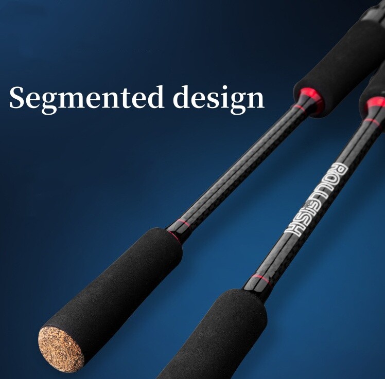 1.68M 1.8M Lure Fishing Rods Carbon Fiber Spinning Casting Rod Fast Pole 2 Tips