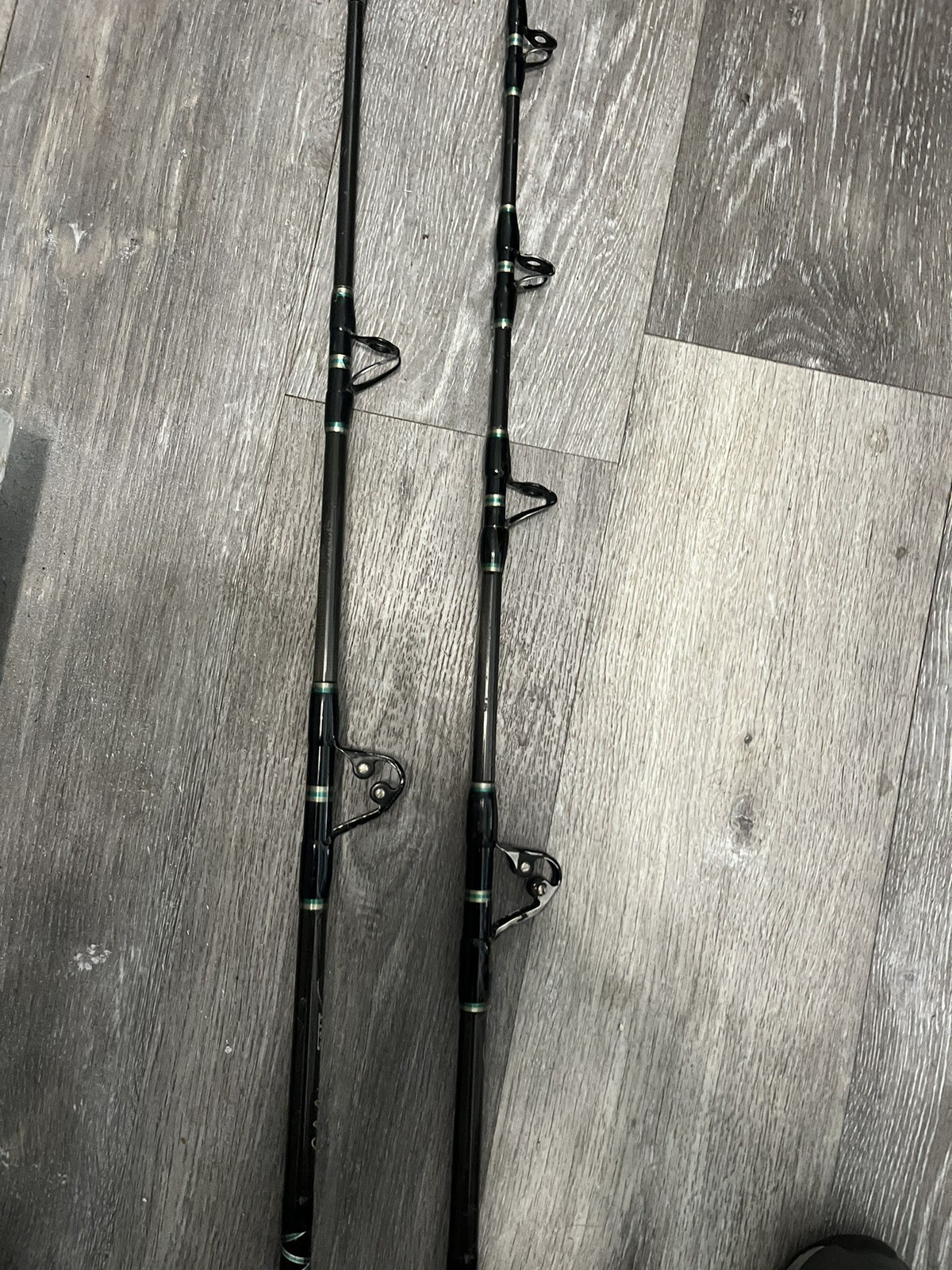 G73 Lot Of 2 Cabelas Salt Striker Rods CSS SU4010 Graphite 5’6” & 6’ Ea 1 Piece