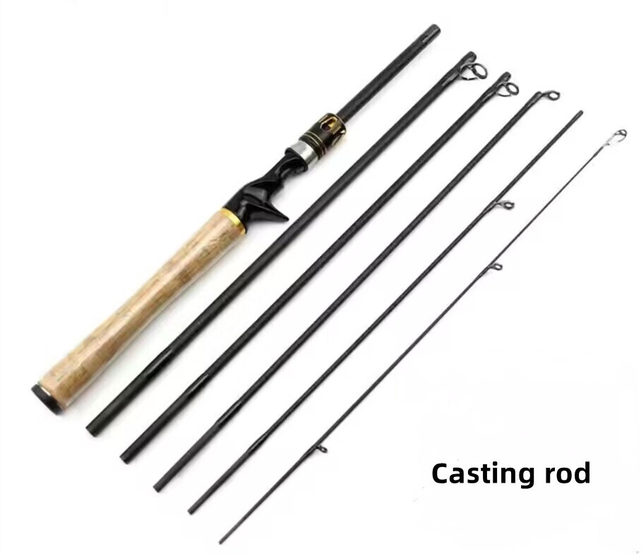 Fishing Rod Carbon Spinning Casting Fishing Rod Lure 2.1m 2.4m 2.7m Travel Poles