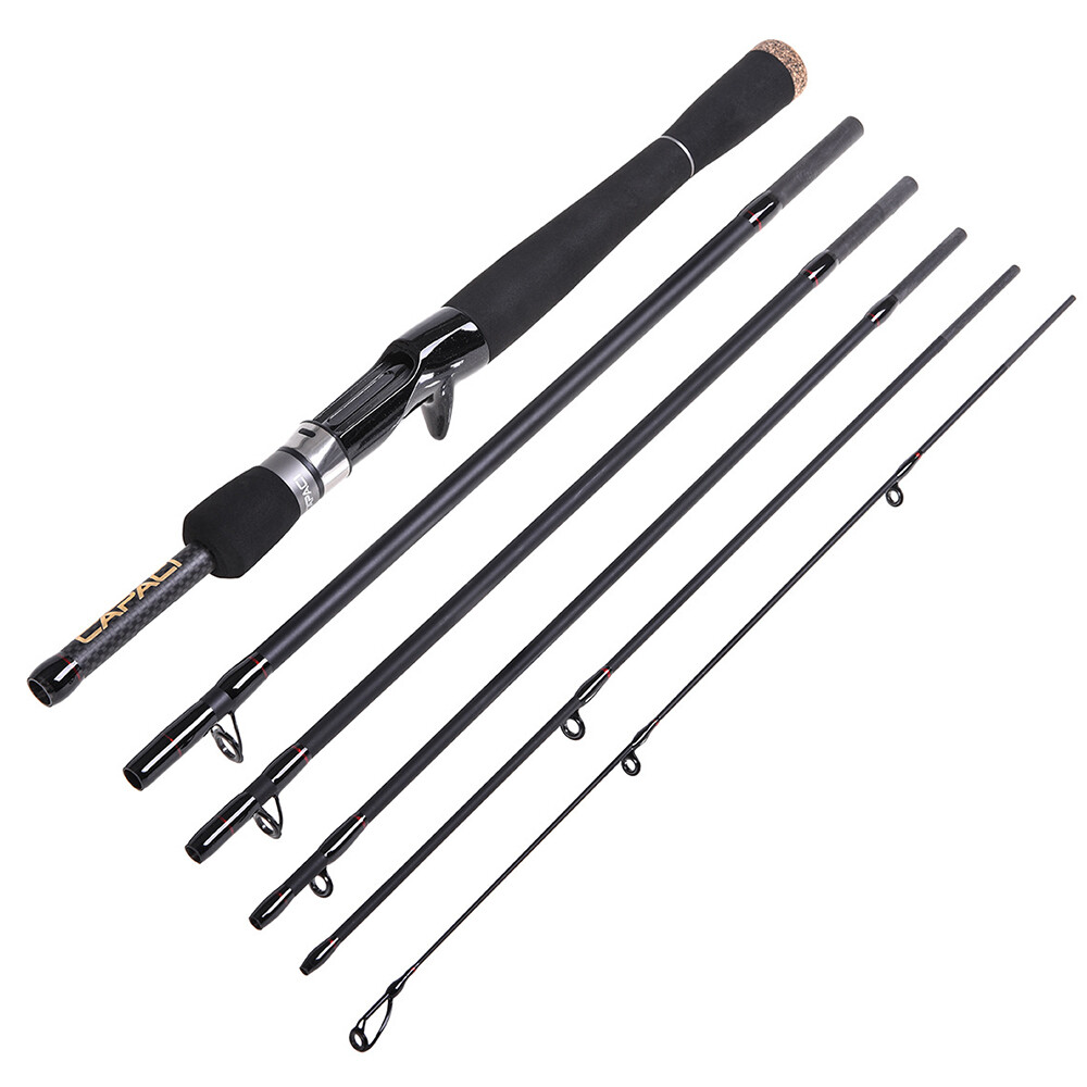 2.1m / 2.4m 6 Sections Carbon Casting Fishing Rod Lure Fishing Rod R1E7