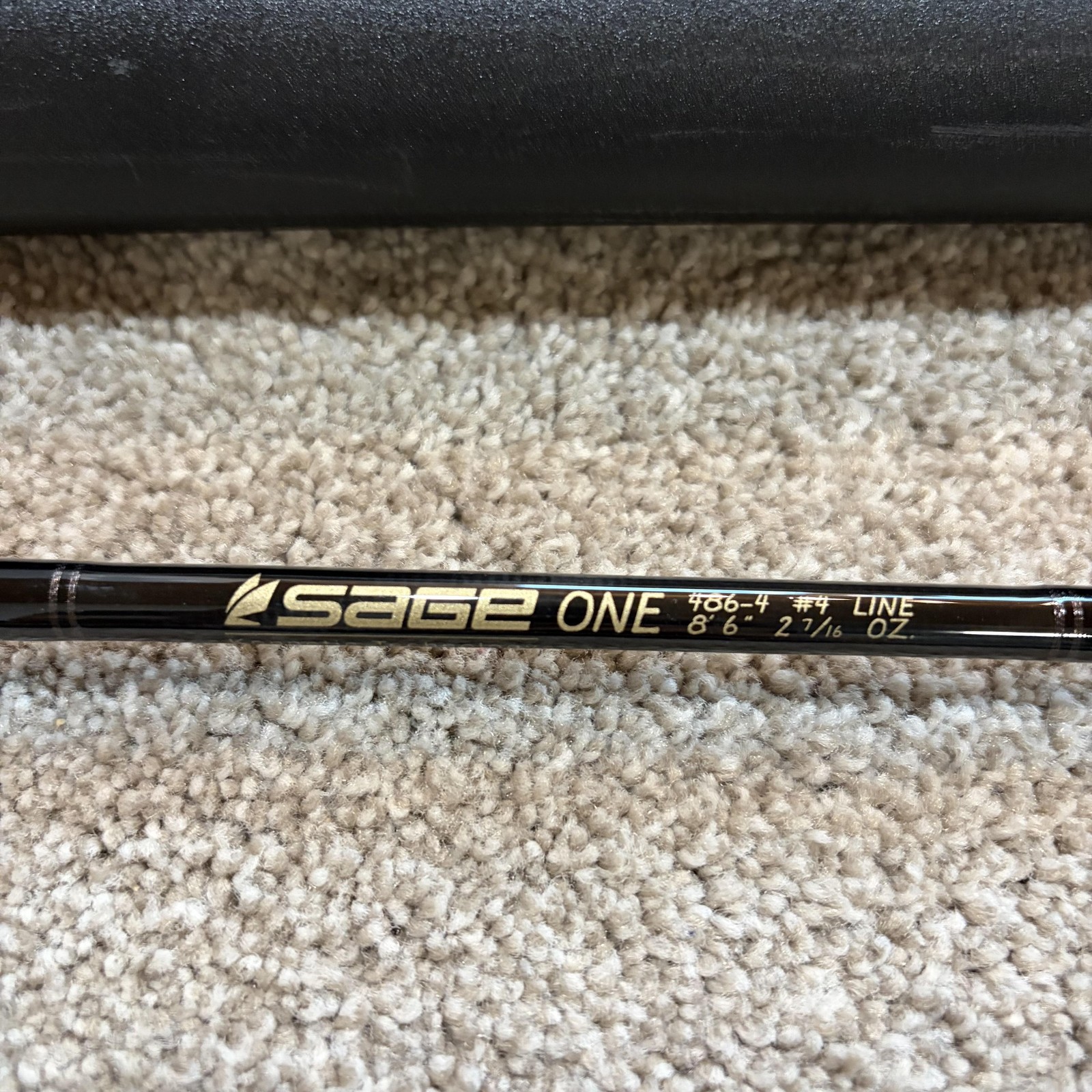Sage ONE 486-4 Fly Rod 8’6 4wt 4 Piece Black Konnetic Graphite Tube Sock