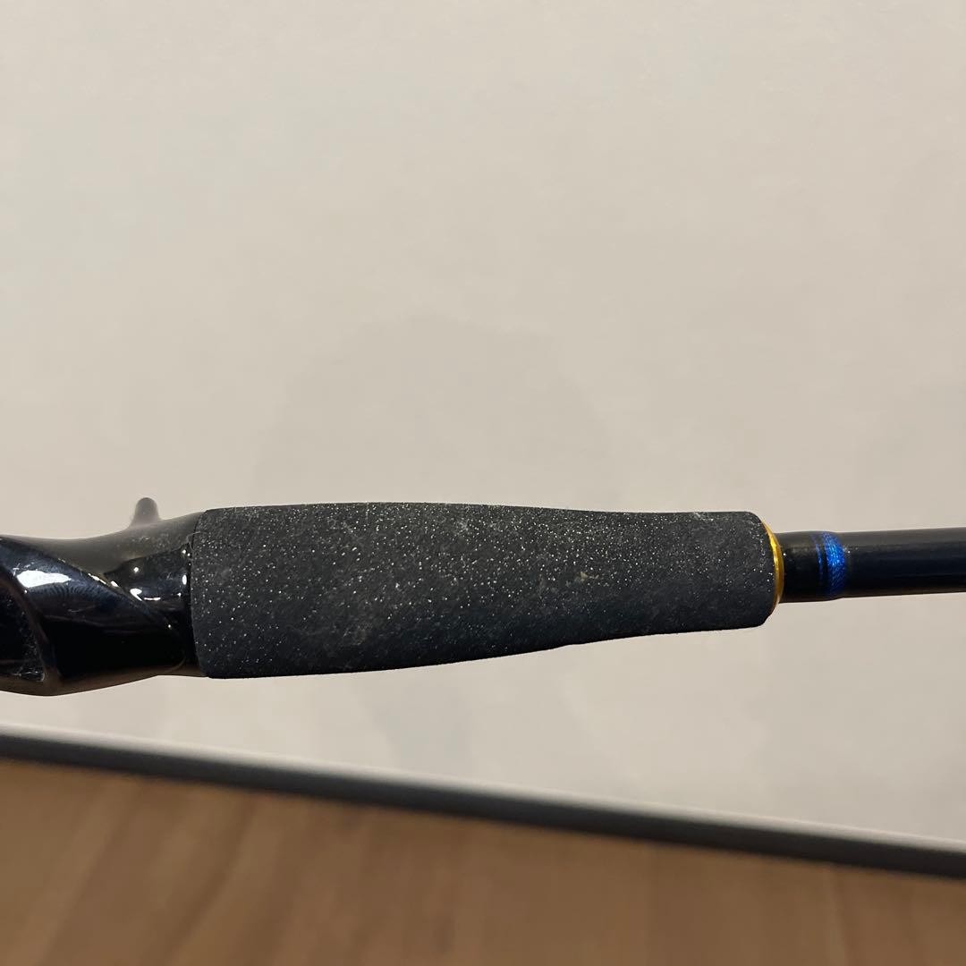 Black/Blue Jigging Rod EVA Grip Used 4x Guides