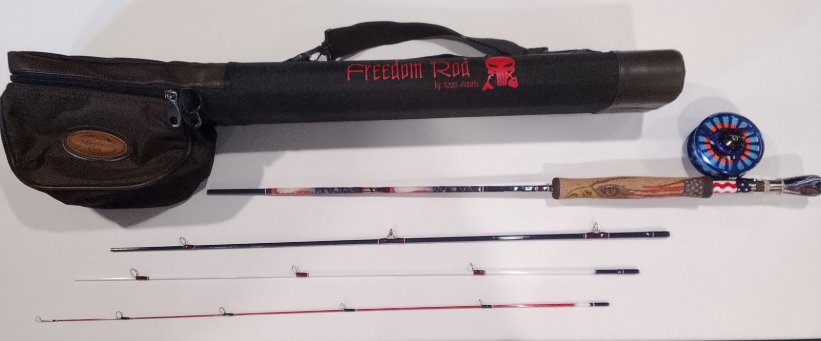 Custom Built St. Croix Imperial 5 Wt Fly Rod in Patriotic Red, White & Blue
