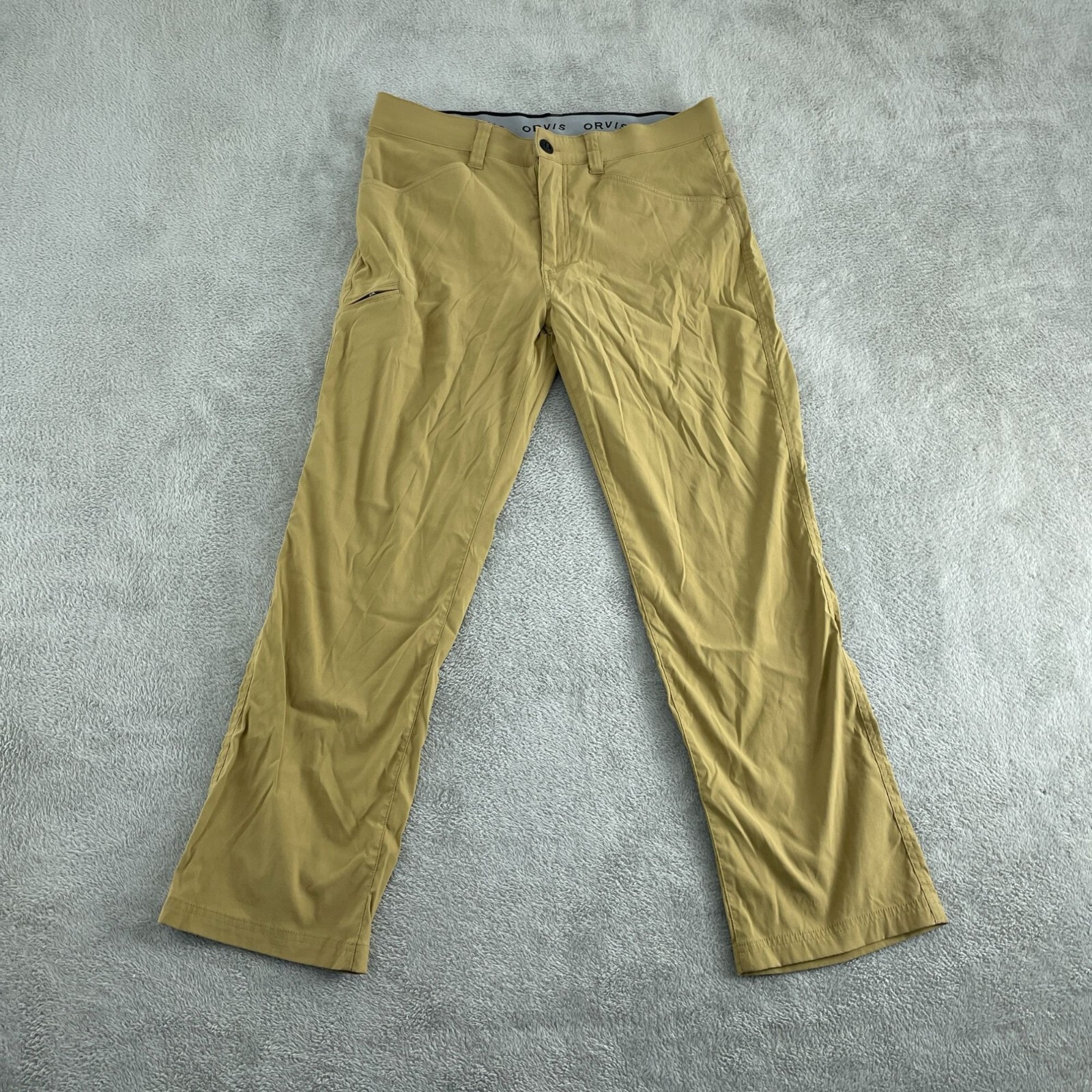Orvis Mens Beige Nylon/Spandex Stretch Pants Size 36 2929