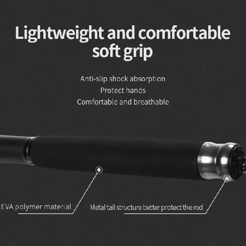 High Quality Carbon Fiber Spinning Rod Ultra Light 5/6/7/8 Section Telescopic Lo