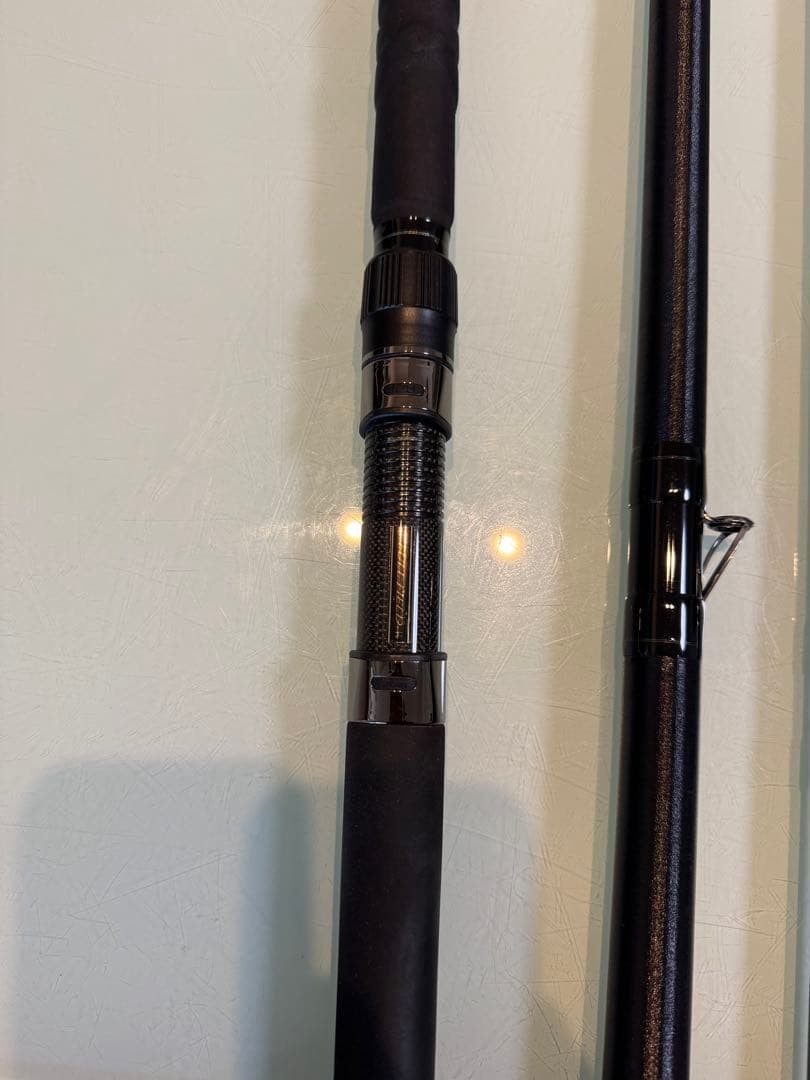 FULL FIELD Carbon Fishing Rod Black Cork Grip Baitcast Ishi Use with Case