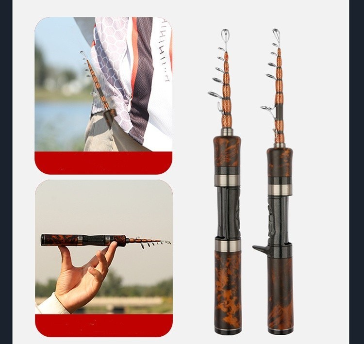Spinning Rod 5ft 6ft Telescopic Rod Carbon Fast Travel Trout Rod Casting