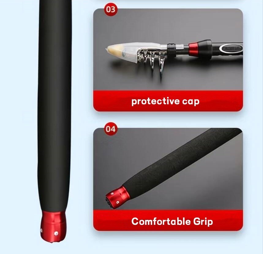 Telescopic Fishing Rod Carp Carbon Fiber Rod Spinning Casting Fast Action Pole