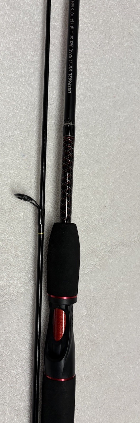 Shakespeare Ugly Stik GX2 Spinning Rod 6’6” Light 2-piece 4-10 Lb USSP662L GUC