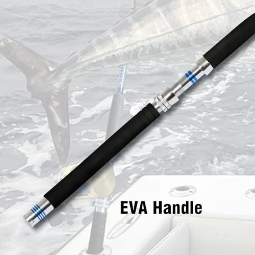 Saltwater Offshore Trolling Rod 8 Feet 30-50lb Heavy Action Stainless Steel