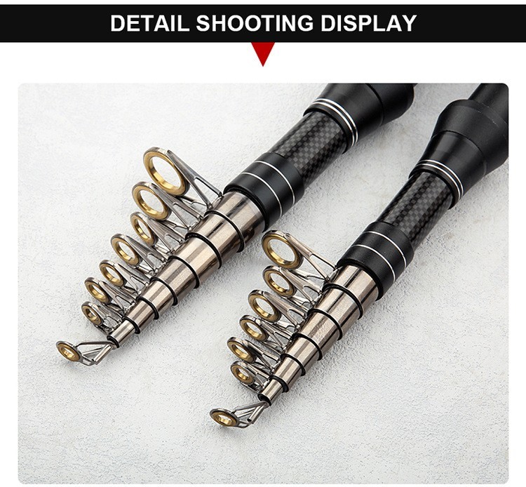 Telescopic Fishing Rods 1.8M-3.0M Spinning Casting Carbon Fiber Pole Fishing Rod