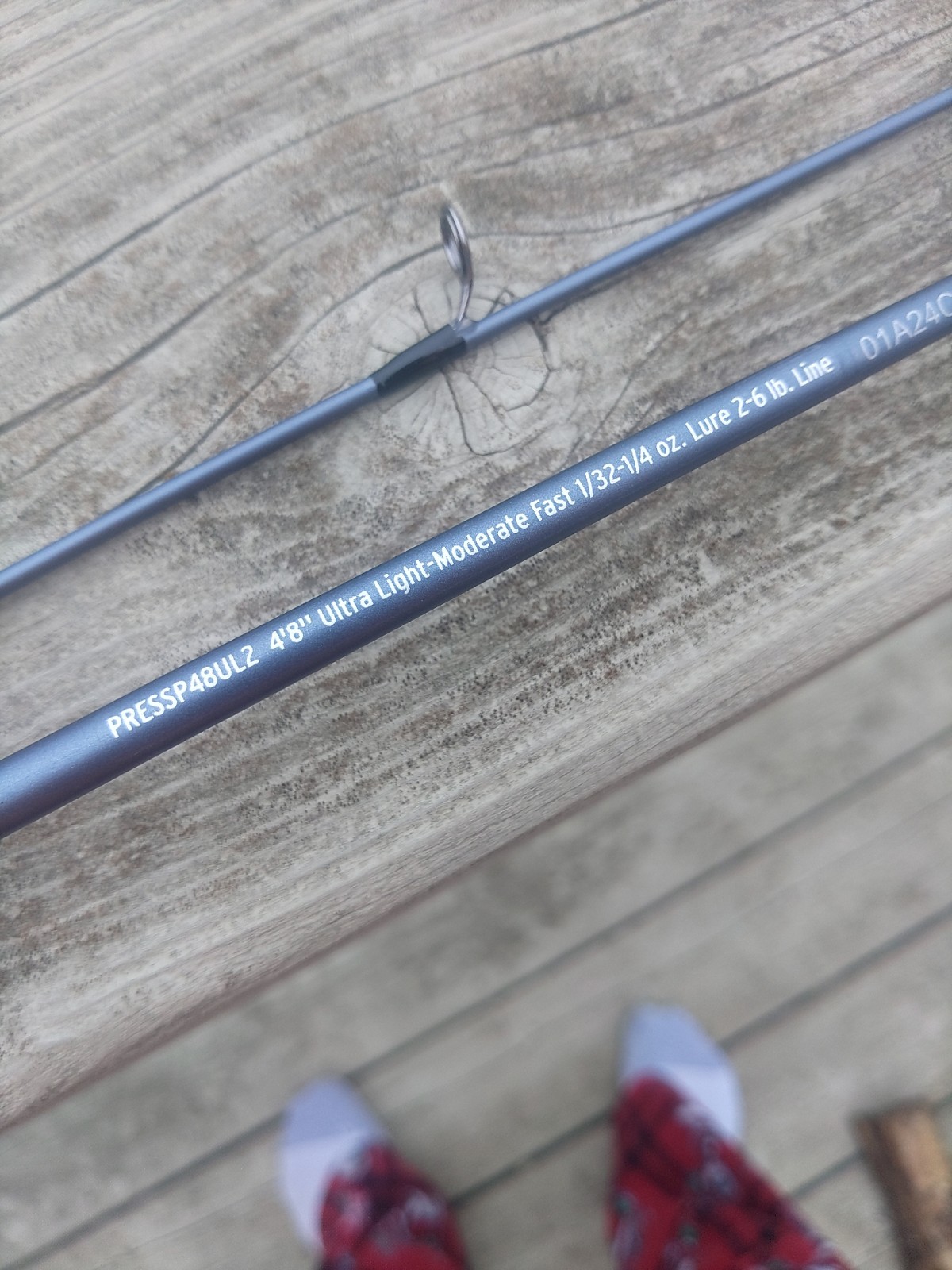 Pflueger President 2 Piece 4’8″ Ultra Light-Moderate Fast Spinning Rod.