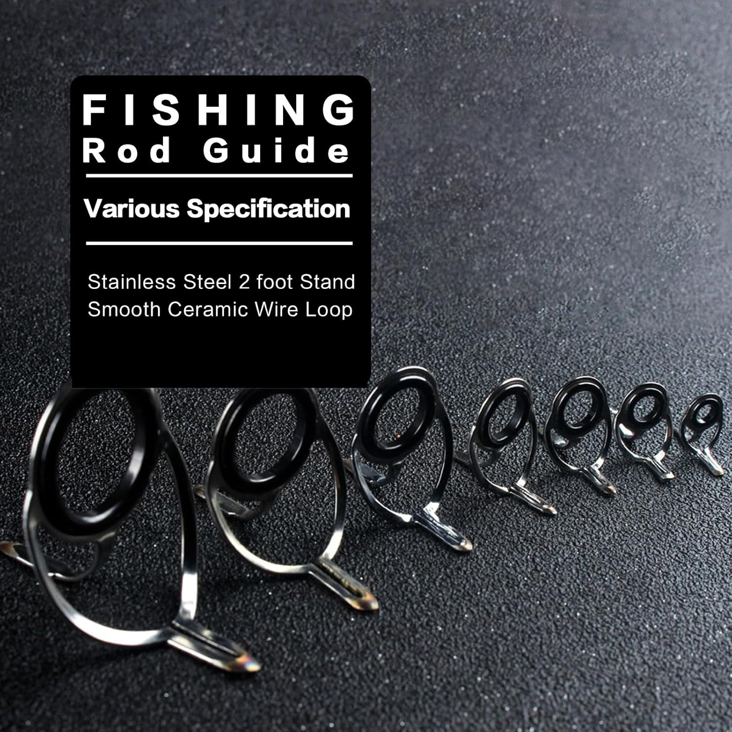 60PCS Fishing Rod Guide Tip Repair Kit – Stainless Steel & Ceramic Ring Set