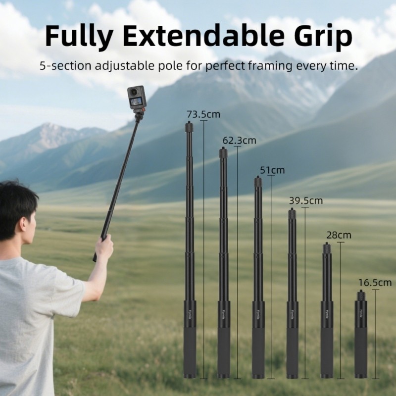 Extendable Stabilizers Rod Aluminum Body Multiple Angle Compact Storage