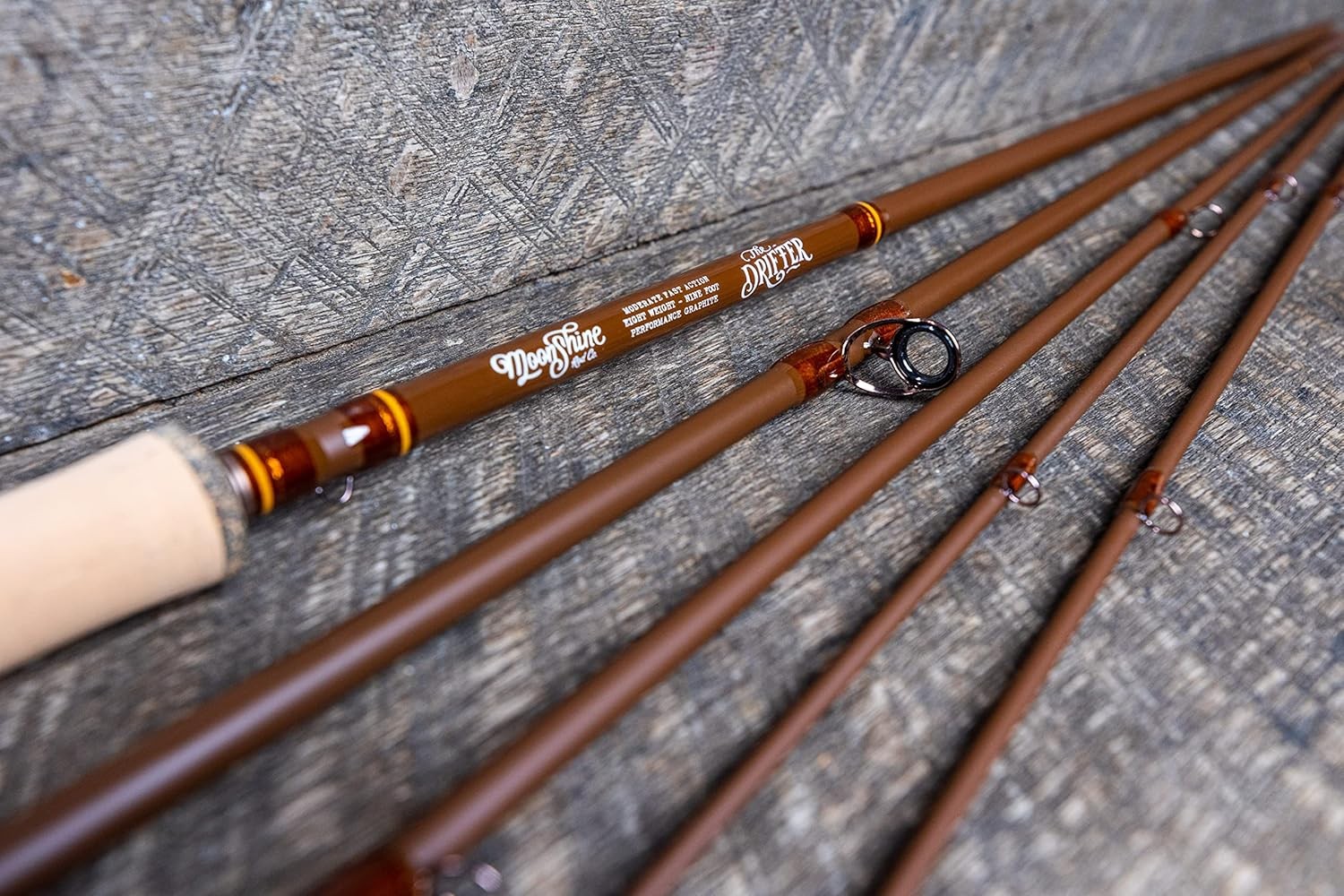 Moonshine Rod Company Fast Action Fly Fishing Rod – Carbon Fiber Graphite Rod