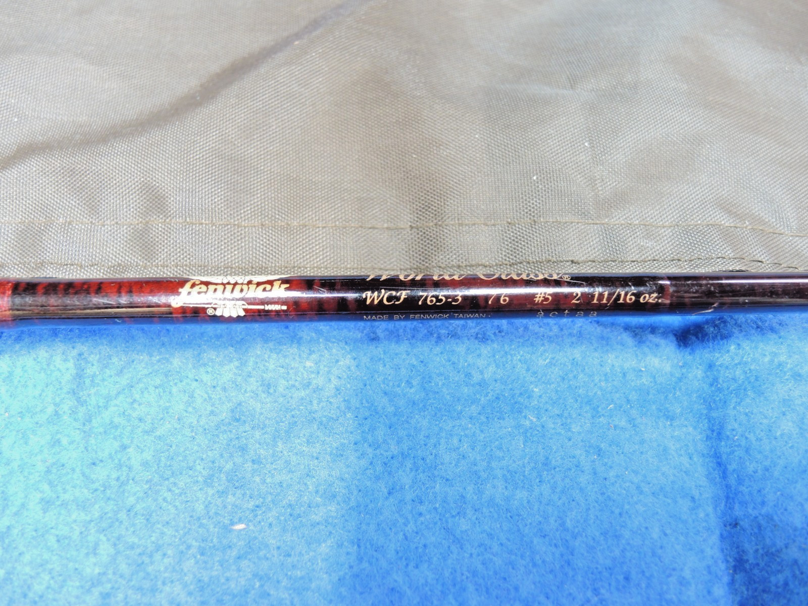 Vintage Fenwick World Class WCF 765-3 Fishing Fly Rod — 7’6″, 5wt, 3-Piece