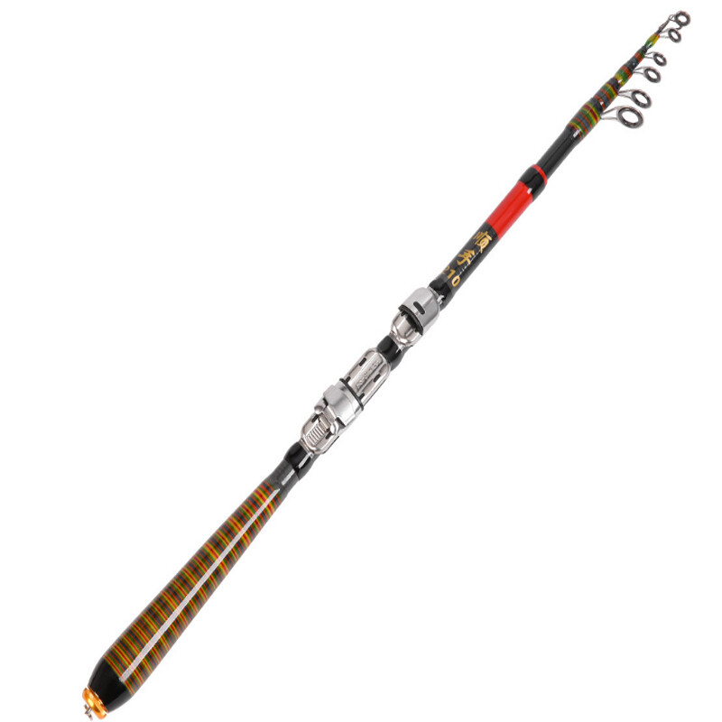 Carbon Fiber Telescopic Fishing Rod Travel Rod for Fishing Beginner and Angler