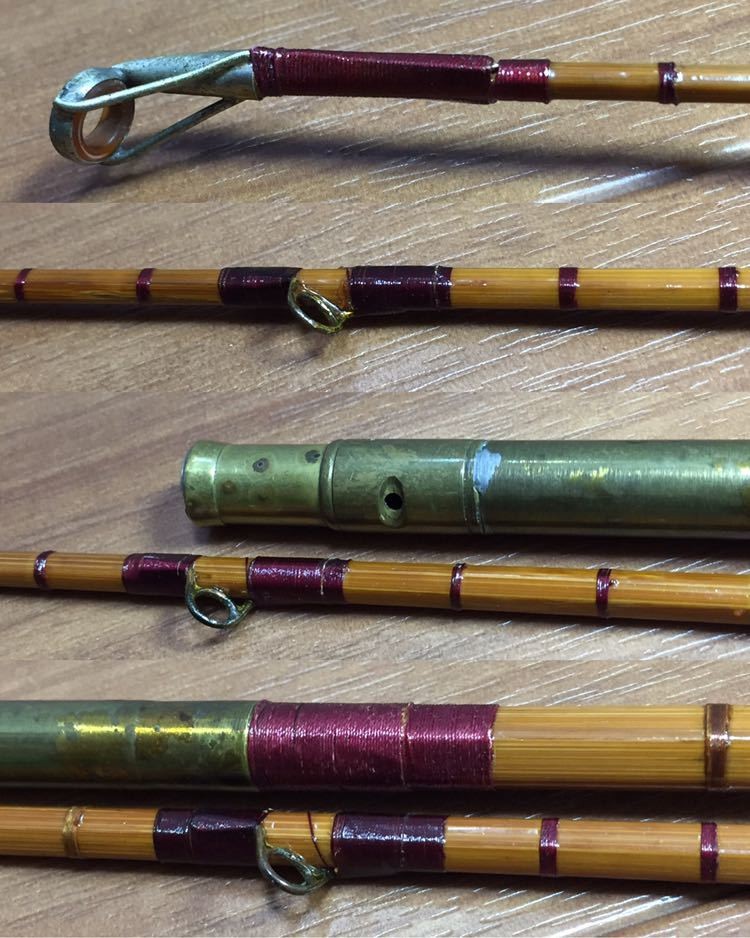 Extremely rare HARDY Palakona Regd The Wye Rod, bamboo 325.5cm 2pieces used